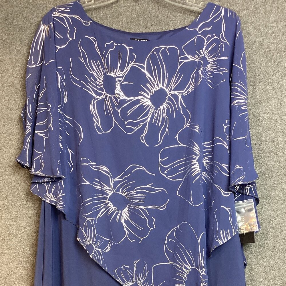 Ignite Evenings Dress Wedgewood Size16P (Previously Owned- Like New Condition)